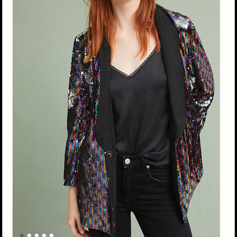 Anthropologie sequin blazer